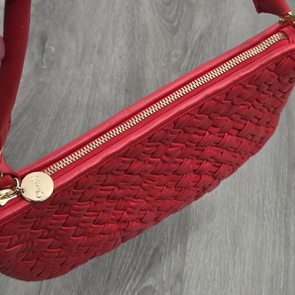 CLARE V PETIT MOYEN BAG - ROSSA PUFFY WOVEN NAPPA LEATHER - Picture 6 of 7